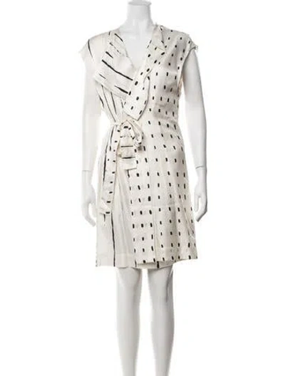 Pre-owned Alysi Silk Mini Dress W/ Tags In Neutrals