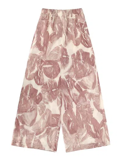 Alysi Silk Pants In Light Pink