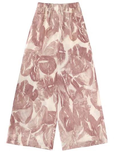 Alysi Silk Pants In Multi