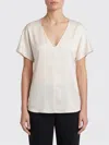 Alysi Silk Satin Blouse In Multi