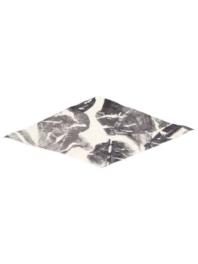 Alysi Silk Scarf In White