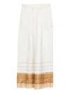 Alysi Ankle Length Wide Leg Striped Pants In Multi