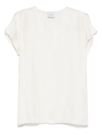 Alysi Silk T-shirt In White