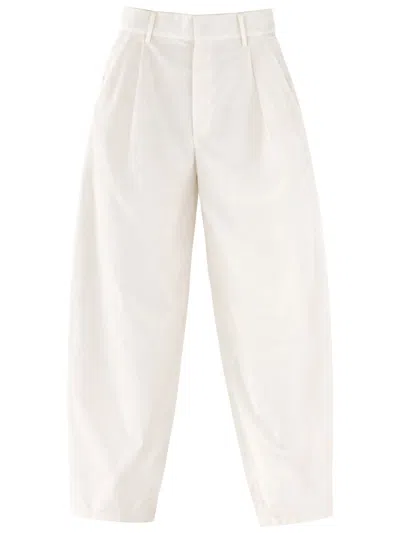 Alysi Silk Tailored Pants In White
