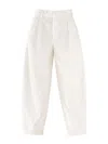 Alysi Silk Tailored Pants In White