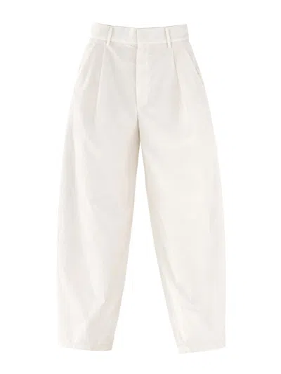 Alysi Silk Tailored Pants In White