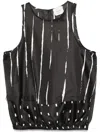 Alysi Silk Top In Black