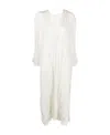 Alysi Silk Trench Coat In White