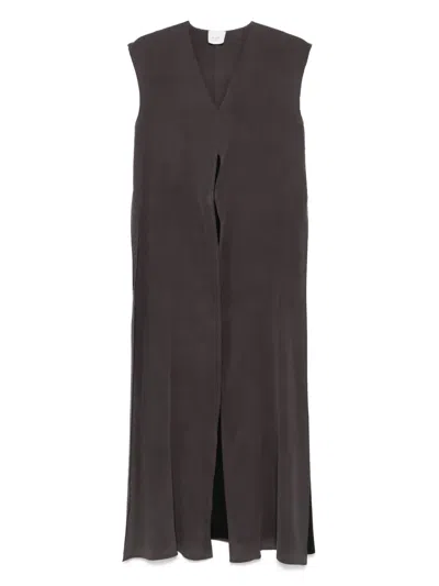 Alysi Silk Tunic In Grey