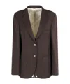 Alysi Single-breasted Blazer In Brown