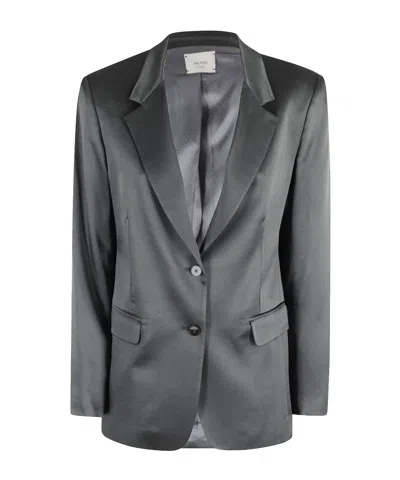 Alysi Single-breasted Blazer In Gray