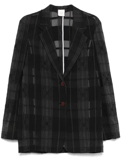 Alysi Single-breasted Blazer Jacket In Black