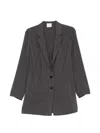 Alysi Single-breasted Blazer Jacket In Brown