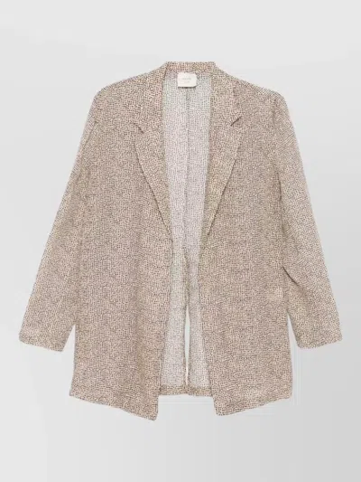 Alysi Single Breasted Blazer Jacket Dot Pattern In Neutral