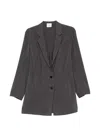 Alysi Single-breasted Blazer Jacket In Gray