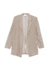 Alysi Single-breasted Blazer Jacket In Brown