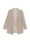 Alysi Single-breasted Blazer Jacket In Sand