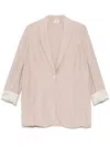 Alysi Single-breasted Blazer In Neutrals