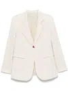 Alysi Striped Single-breasted Blazer Jacket In Neutrals