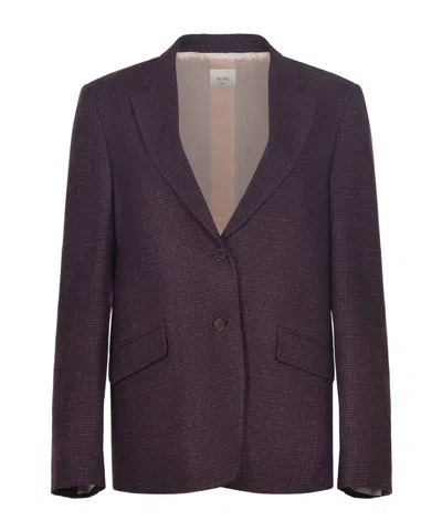 ALYSI ALYSI SINGLE-BREASTED CHECKED BLAZER