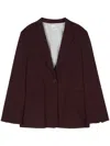 Alysi Single-breasted Blazer In Red