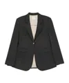Alysi Flannel Single-breasted Jacket In Black