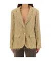 Alysi Single-breasted Casual Jacket In Yellow