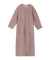 Alysi Single-breasted Coat In Brown