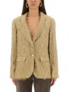 Alysi Single-breasted Casual Jacket In Neutral