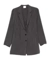 Alysi Single-breasted Blazer Jacket In Brown