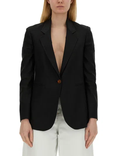 Alysi Single-breasted Jacket In Black