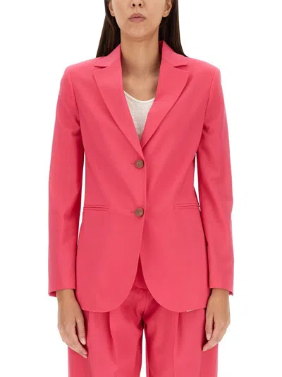 Alysi Single-breasted Jacket In Fuchsia