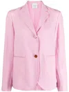 Alysi Single-breasted Notched-collar Blazer In Pink