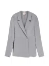 Alysi Single-button Lapel Blazer In Blue
