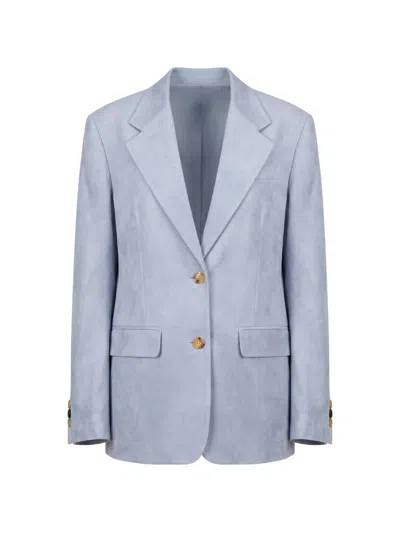 Alysi Single-breasted Blazer In Gray