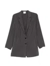 Alysi Single-breasted Blazer Jacket In Gray