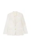 Alysi Single-breasted Blazer Jacket In Sand