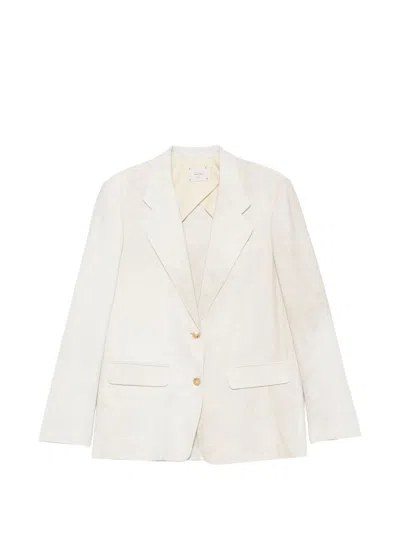 Alysi Single-breasted Blazer Jacket In Sand