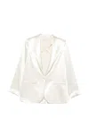 Alysi Single-breasted Blazer Jacket In White