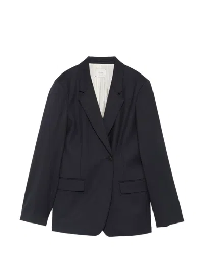 Alysi Single-breasted Notched-lapels Blazer In Black