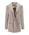 Alysi Single-breasted Shawl-lapel Blazer In Multi