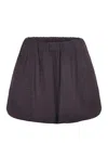 Alysi Plaid Pattern Skirt In Black