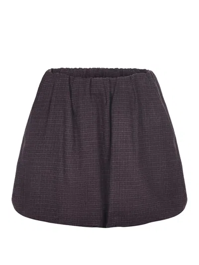 Alysi Plaid Pattern Skirt In Purple