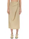 Alysi Wrap-effect Midi Skirt