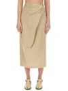 Alysi Wrap-effect Midi Skirt