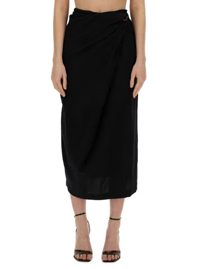 Alysi Skirt With Hook In Black