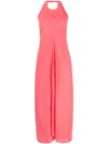 Alysi Sleeveless Cotton Midi Dress In Rosa