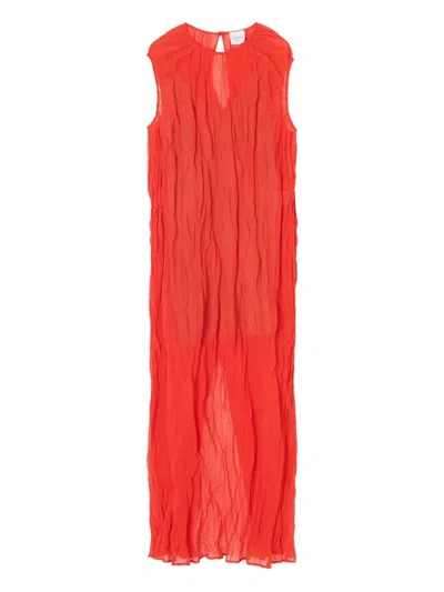 Alysi Sleeveless Maxi Dress In Red