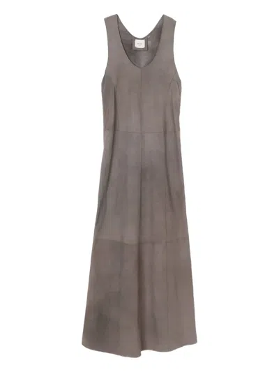 Alysi Sleeveless Maxi Dress In Gray
