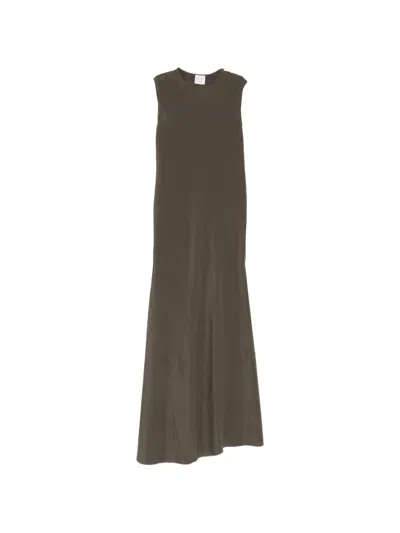 Alysi Sleeveless Maxi Dress In Brown